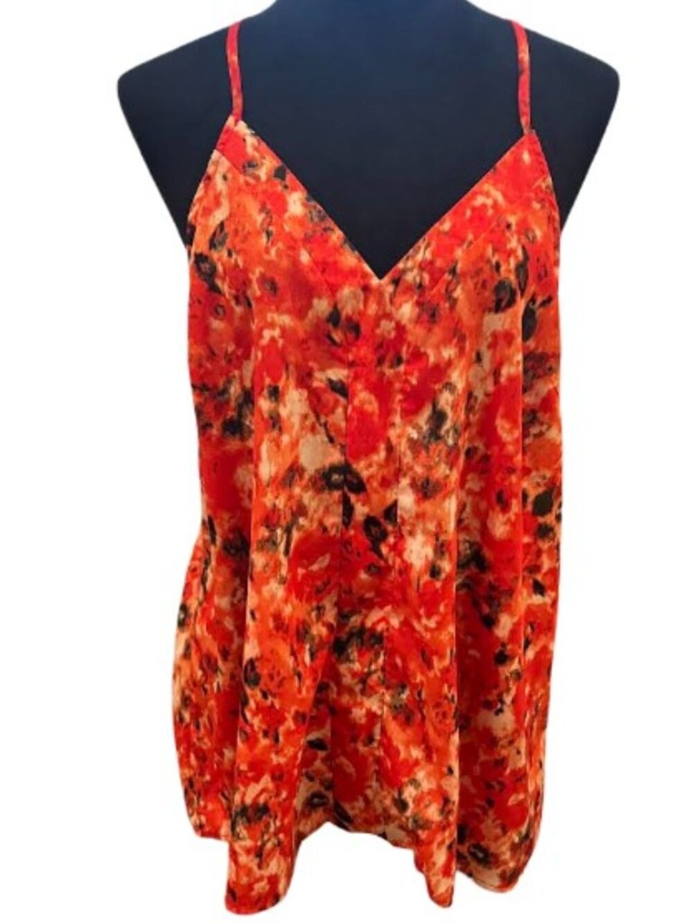 Unbranded Orange and Red Cami Top with Spaghetti Straps  Size XL  Like New